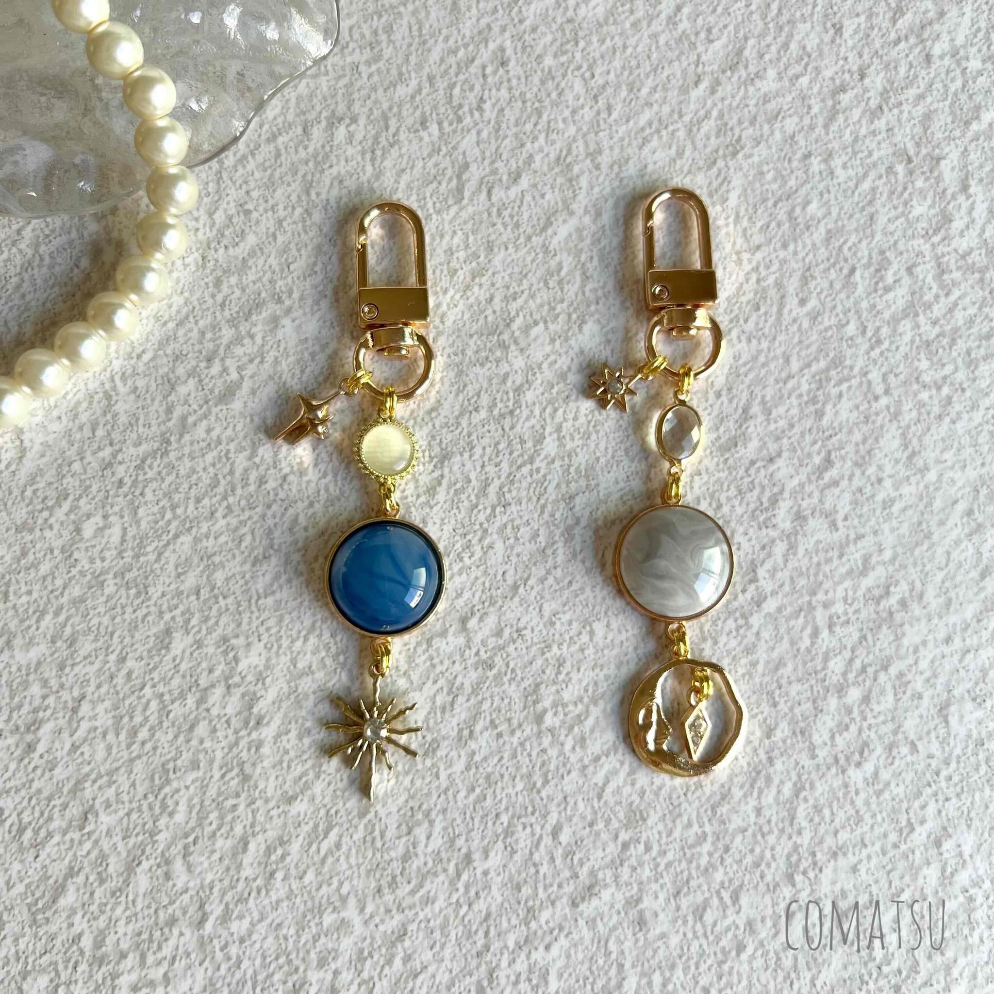 惑星チャームストラップ付きスマホケース スマホストラップ付きカバー | 8枚目